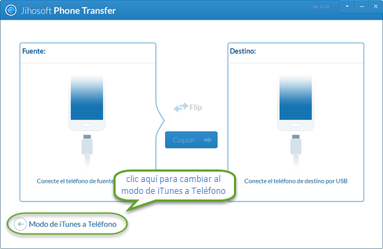 Copiar música desde iTunes a Android a través de Jihosoft Phone Data Transfer