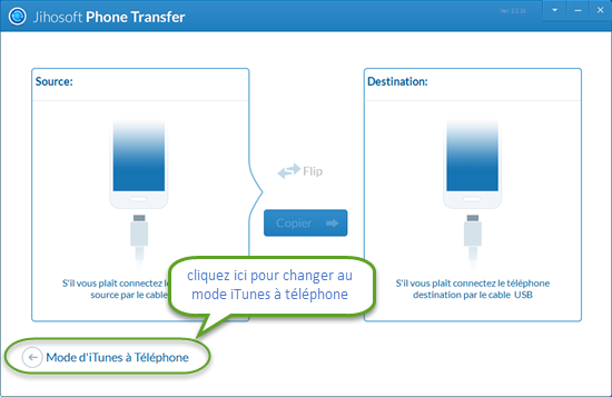 Copier musique depuis iTunes vers Android par Jihosoft Phone Data Transfer