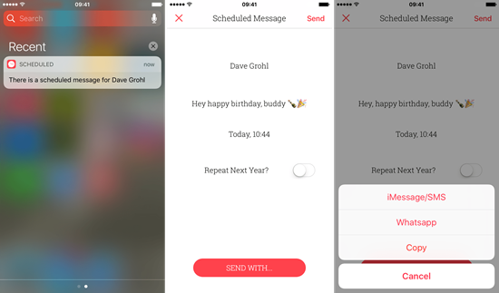 Comment envoyer un message texte retardé sur iPhone avec Scheduled